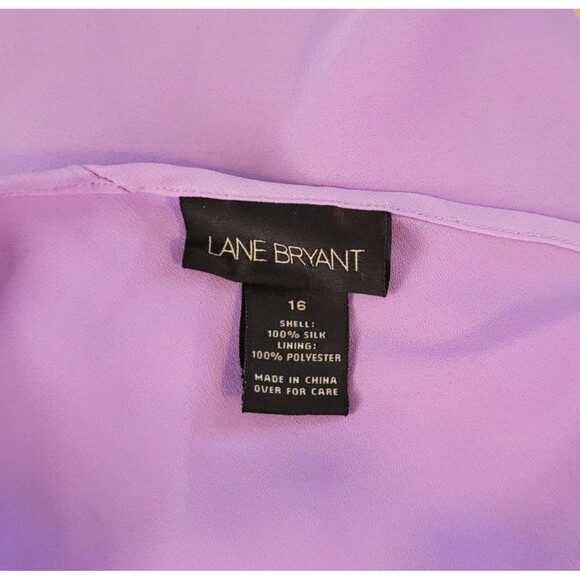 Lane Bryant Nightgown Dress Womens 16 Lavender Lace Trim Midi Sleepwear - Picture 7 of 9